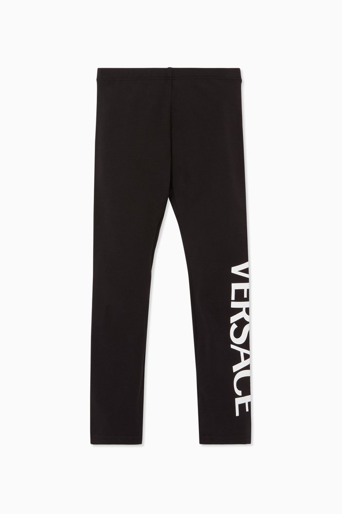 

Logo Print Leggings, Black