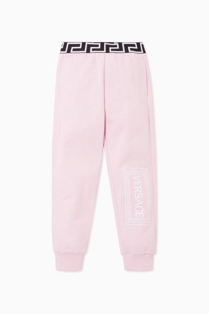 

Patterned Waistband Sweatpants, Pink