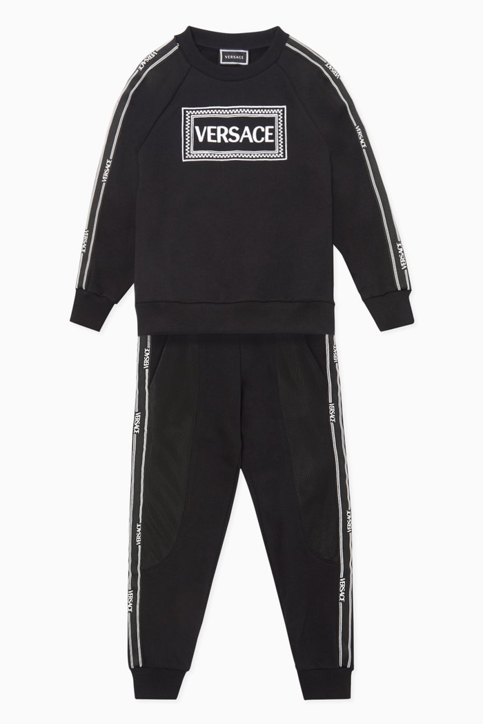 

Logo Print Two Piece Tracksuit, Black