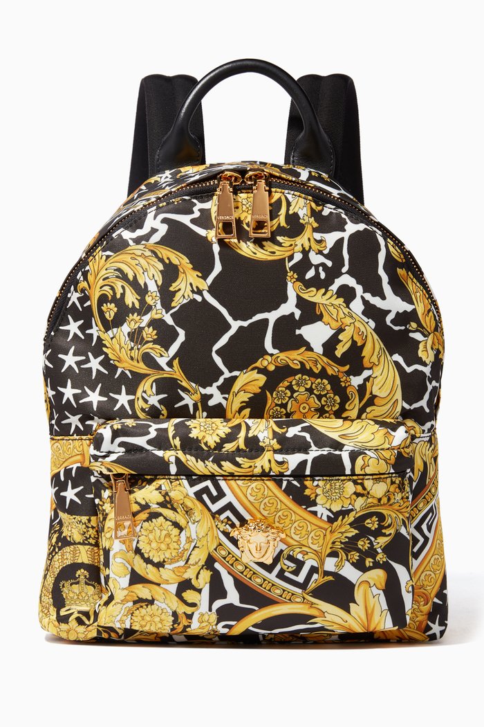 

Baroque Print Backpack, Black