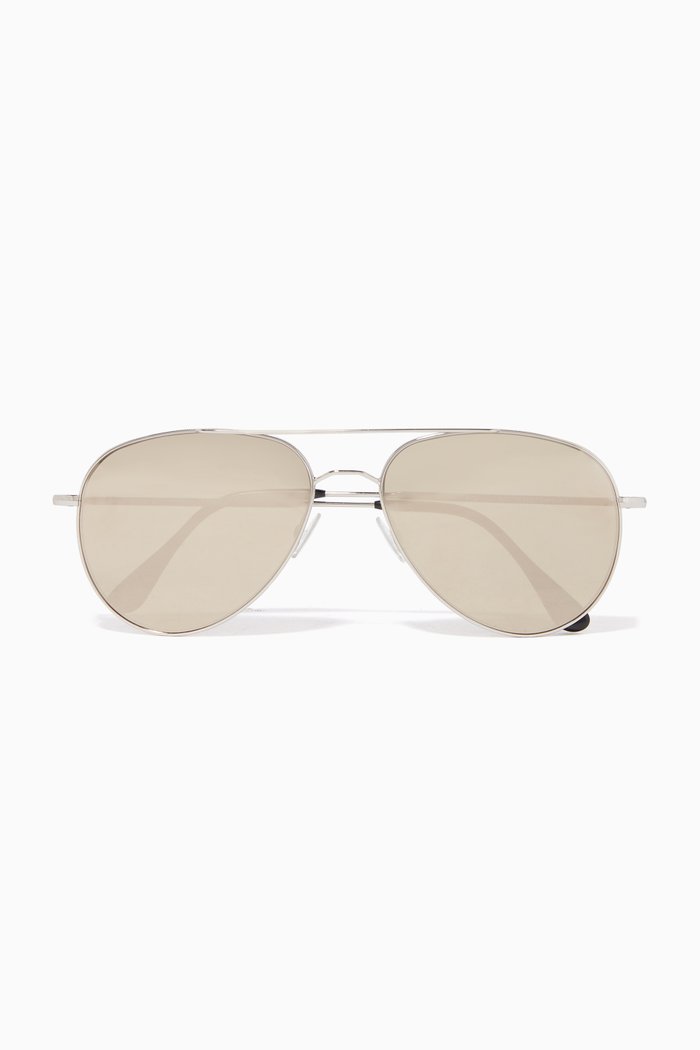 

Poe Aviator Sunglasses, Silver