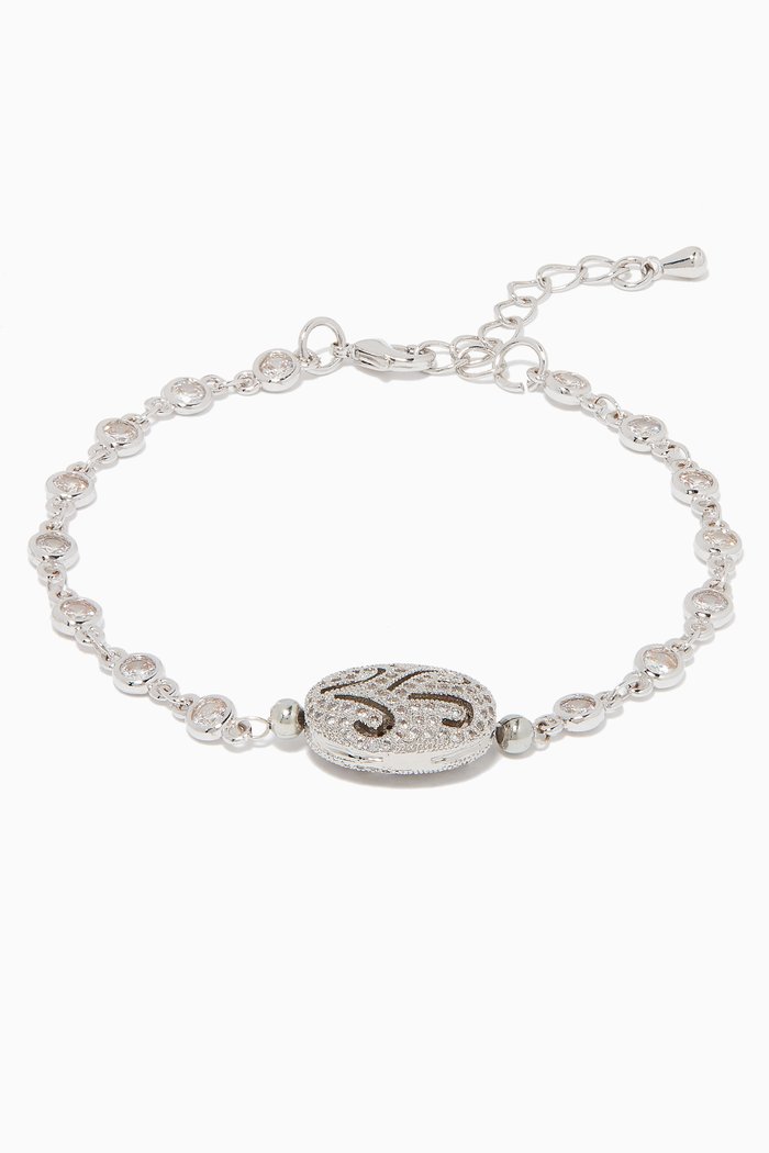 

Engraved Swirl Sparkle Bracelet, Silver
