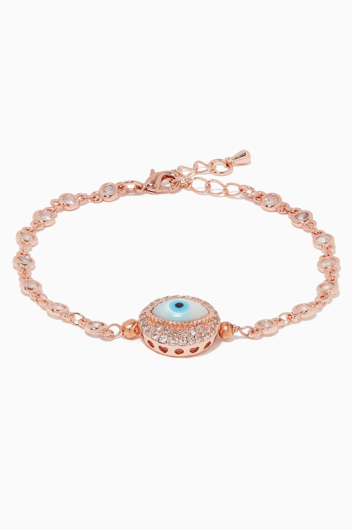 

Evil-Eye Sparkle Bracelet, Rose gold