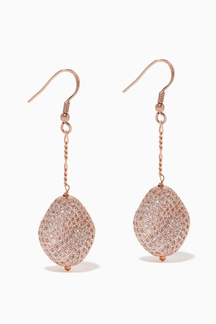

Natasha Nugget Dangle Earrings, Rose gold