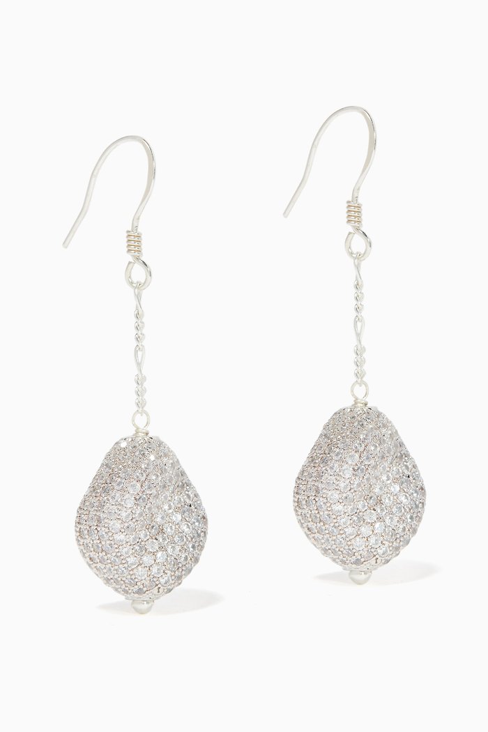 

Natasha Nugget Dangle Earrings, Silver