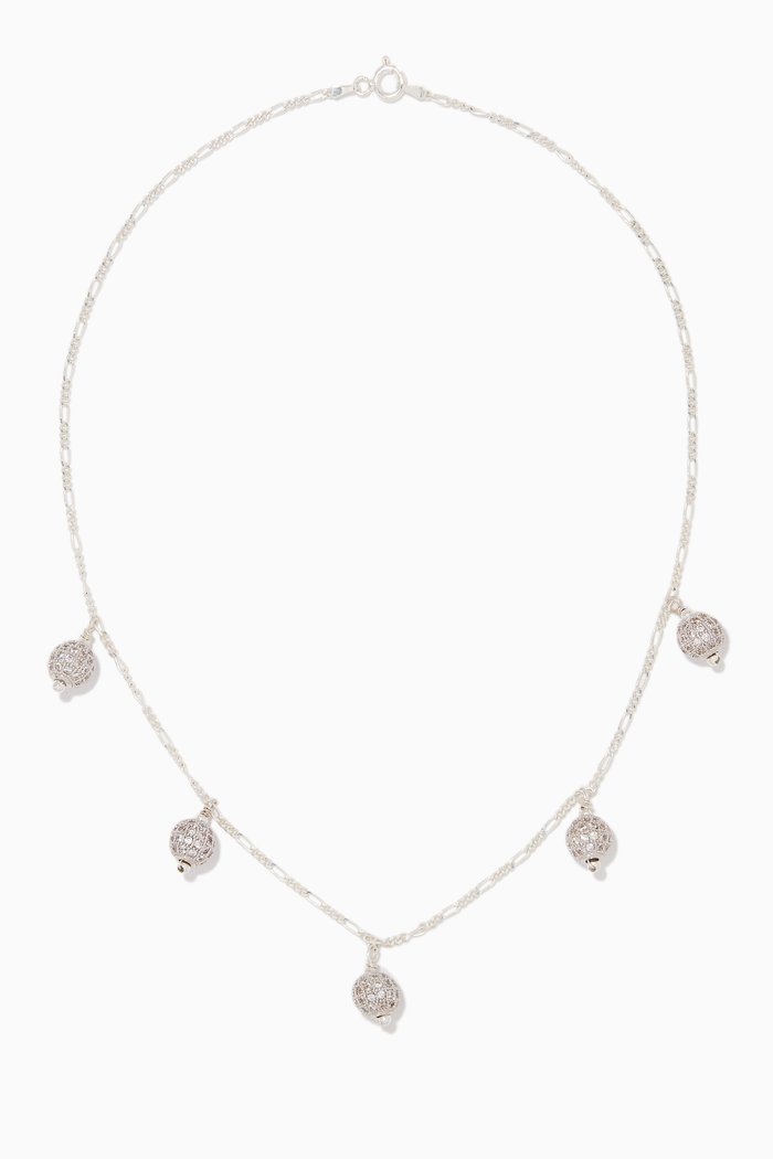 

Sana Charm Necklace, Silver