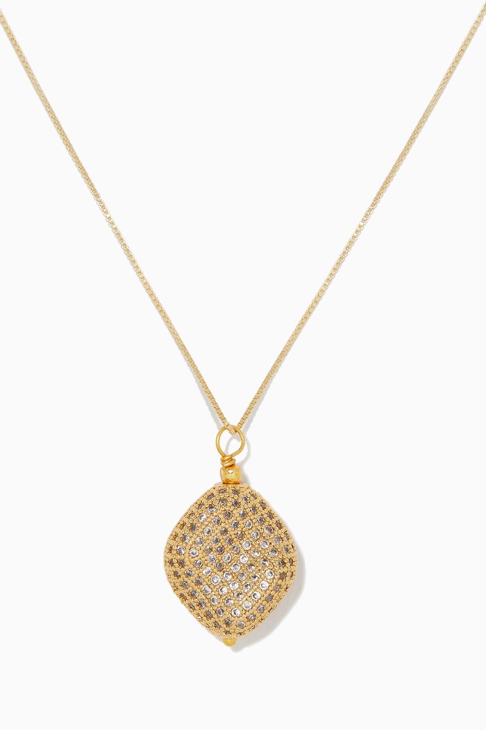 Natasha Nugget Pendant Neclace, Gold