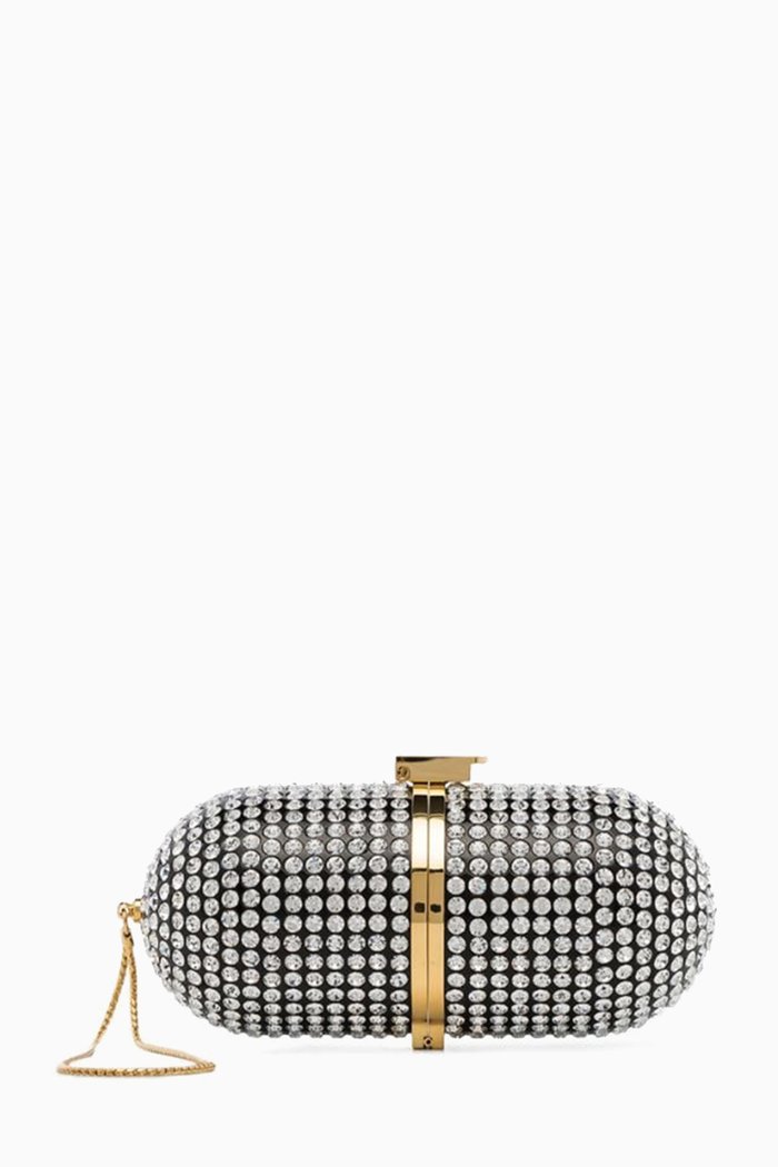 Classic Pill Bag in Swarovski Crystal Resin, Gold