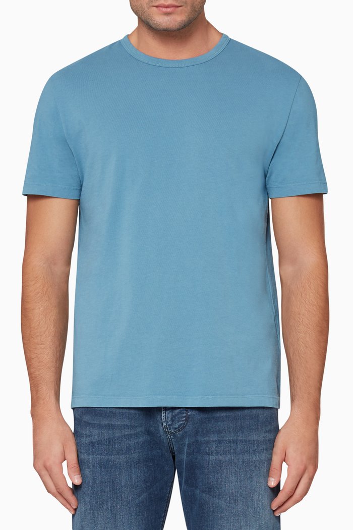 

Garment-Dyed Cotton T-Shirt, Blue