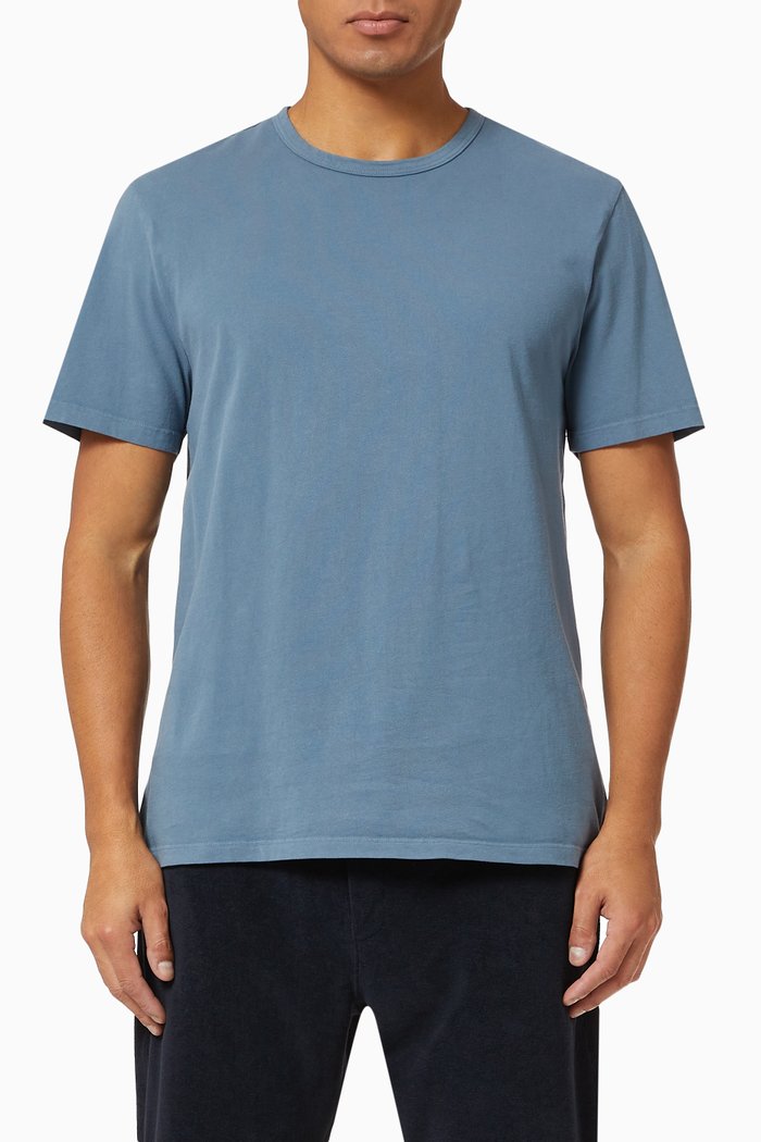 

Garment-Dyed Cotton T-Shirt, Blue