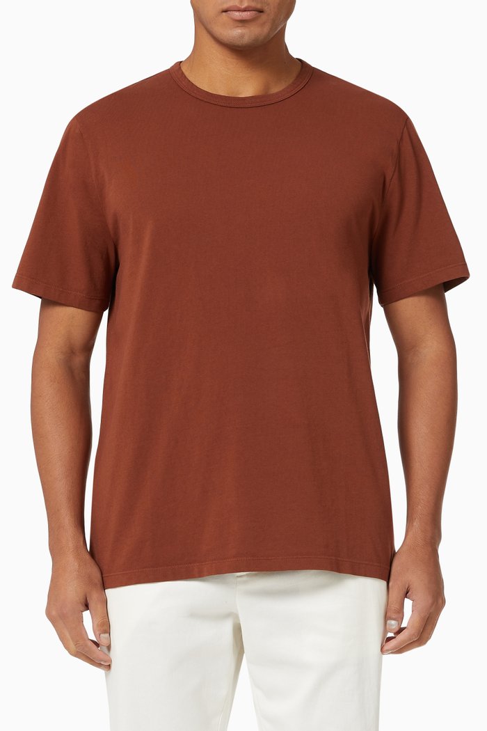 

Garment Dye T-shirt in Cotton, Brown