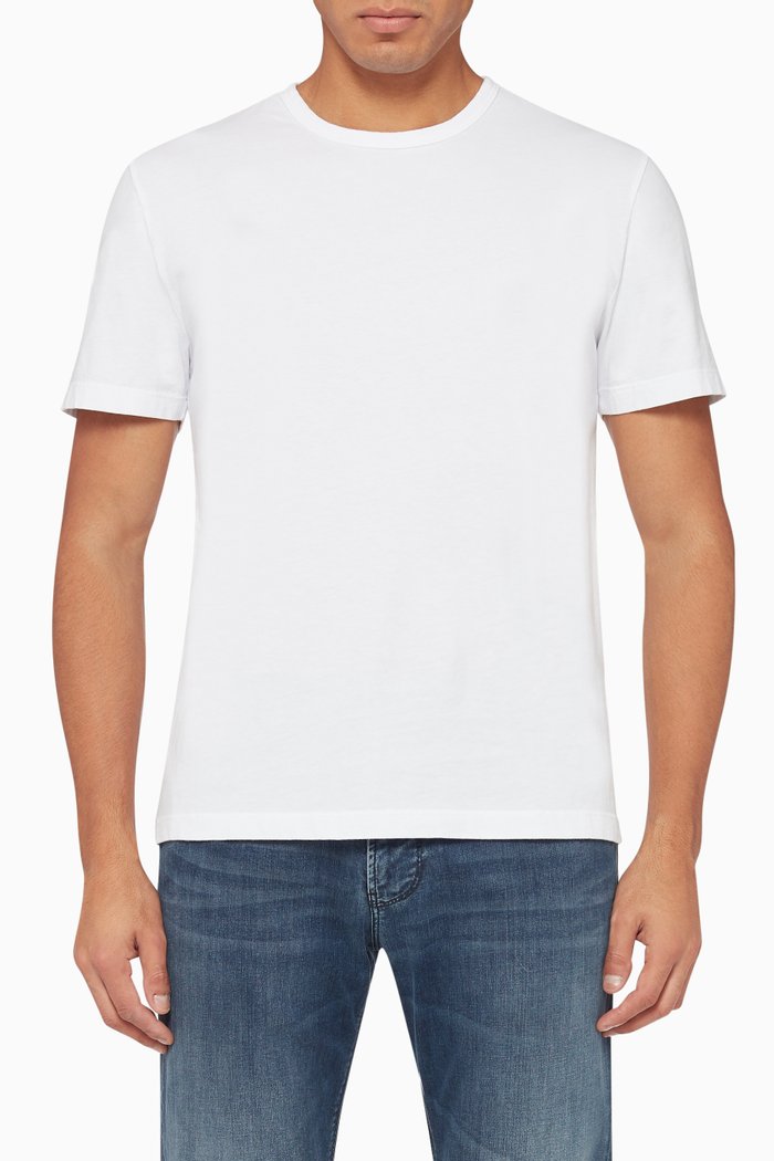 

Garment-Dyed Cotton T-Shirt, White