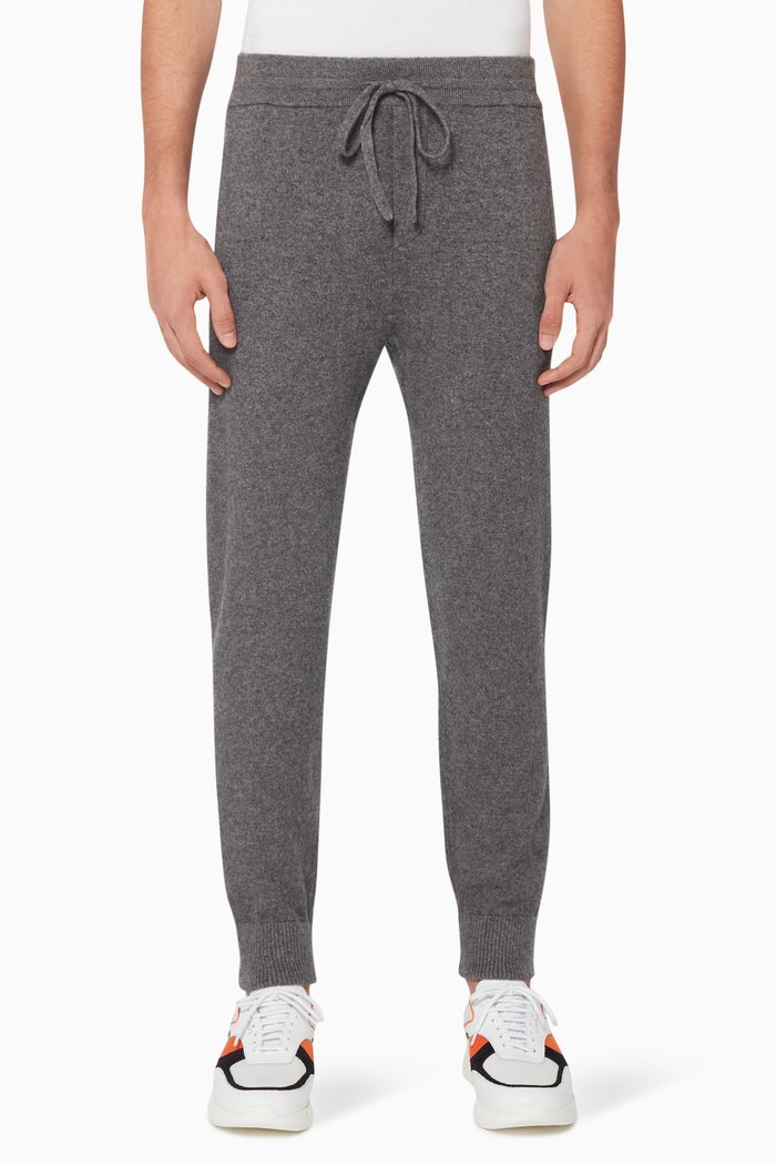 Wool & Cashmere Track Pants, Grey