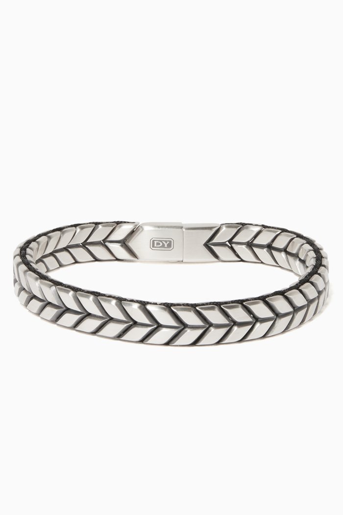 

Chevron Woven Sterling Silver Bracelet