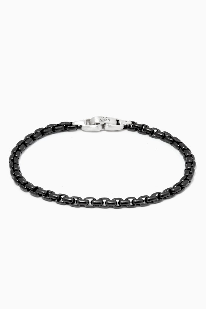 

Box Chain Bracelet in Stainless Steel, 5mm, Silver