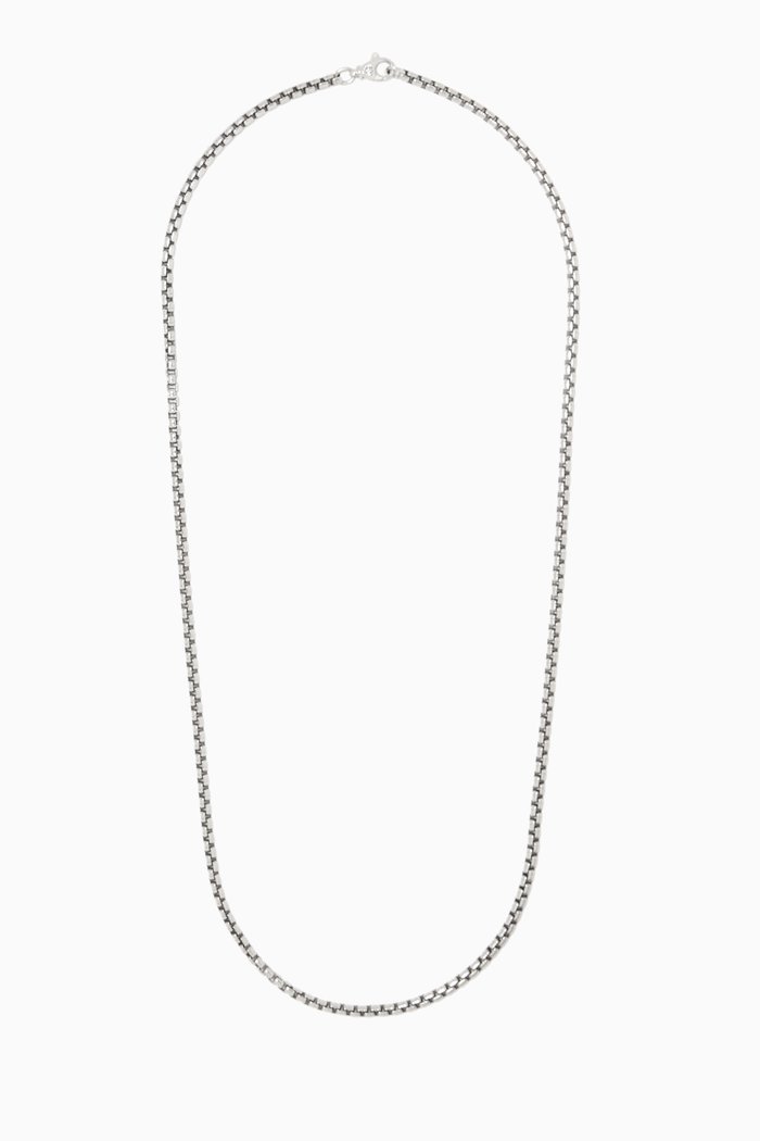 

Medium Box Chain Silver Necklace