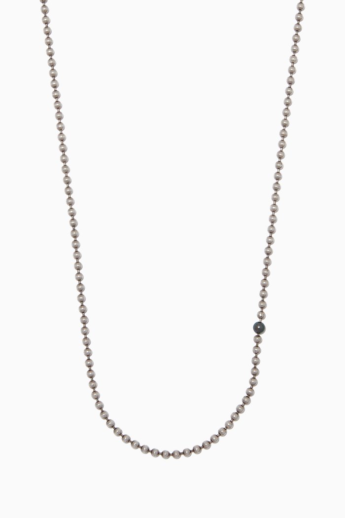 

Sterling Silver & Pearl Ball Chain Necklace