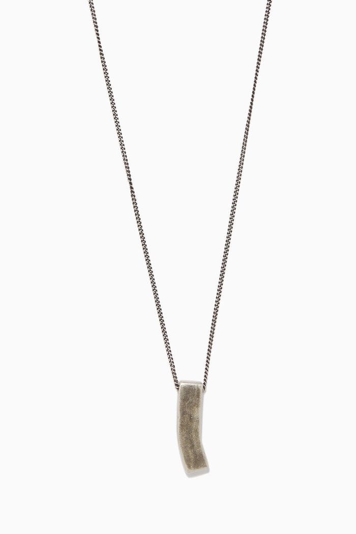 

Sterling Silver Curved Bar Necklace