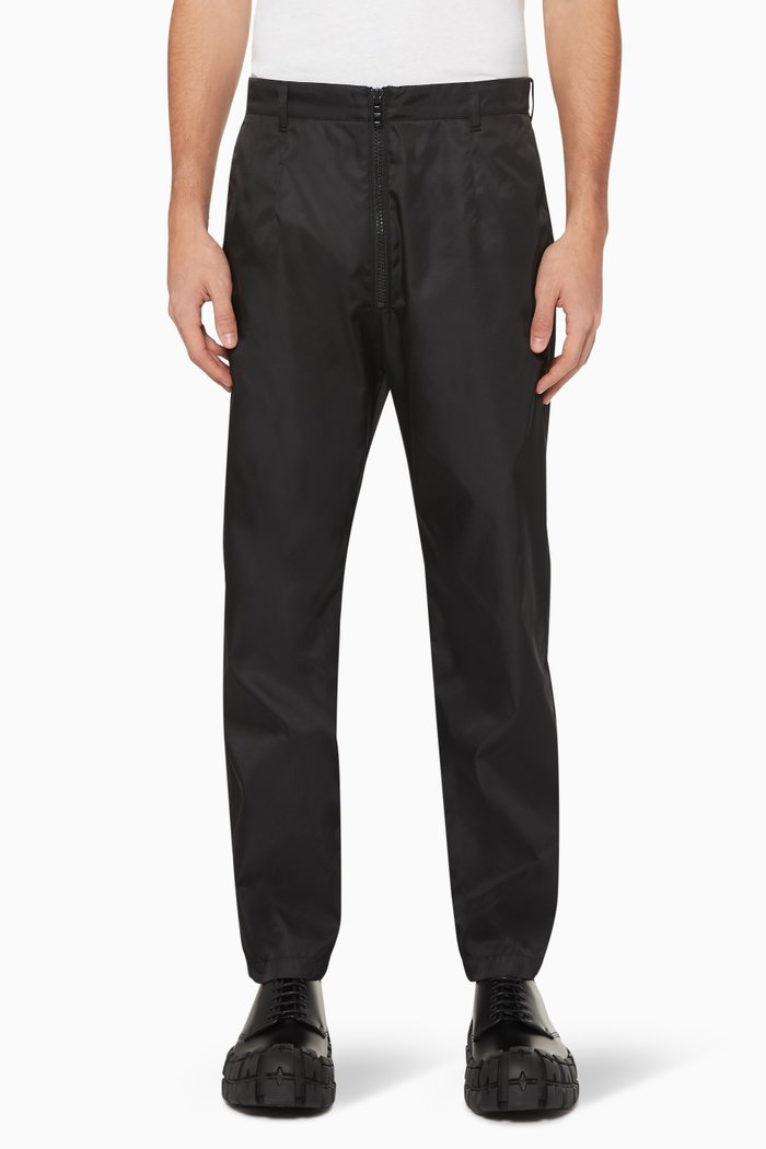 

Gaberdine Nylon Pants, Black