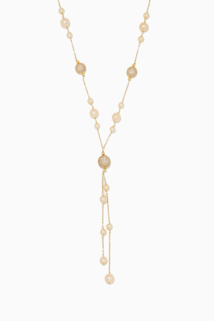 

Sherine Pearl Tassel Necklace in 18kt Gold Plated Sterling Silver