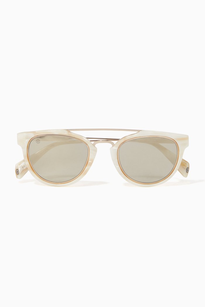 

Rollright C25 Acetate Mirrored Sunglasses, Gold