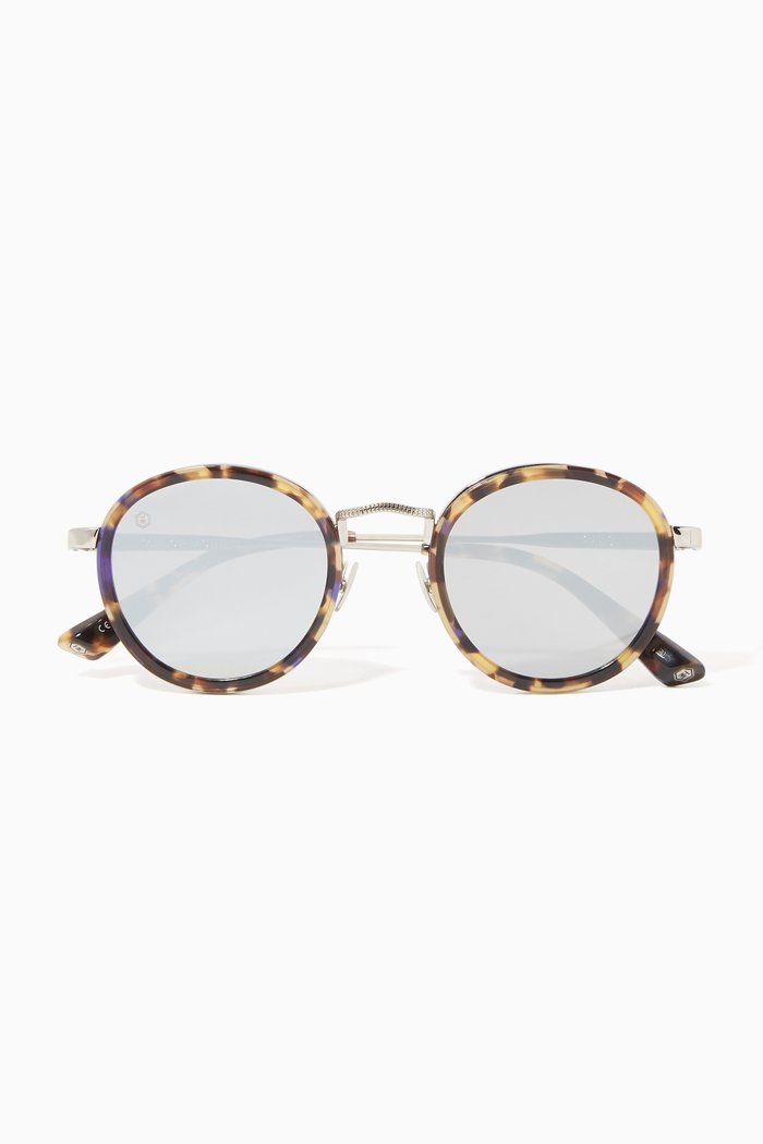 

Zero Tortoiseshell Round Sunglasses, Brown