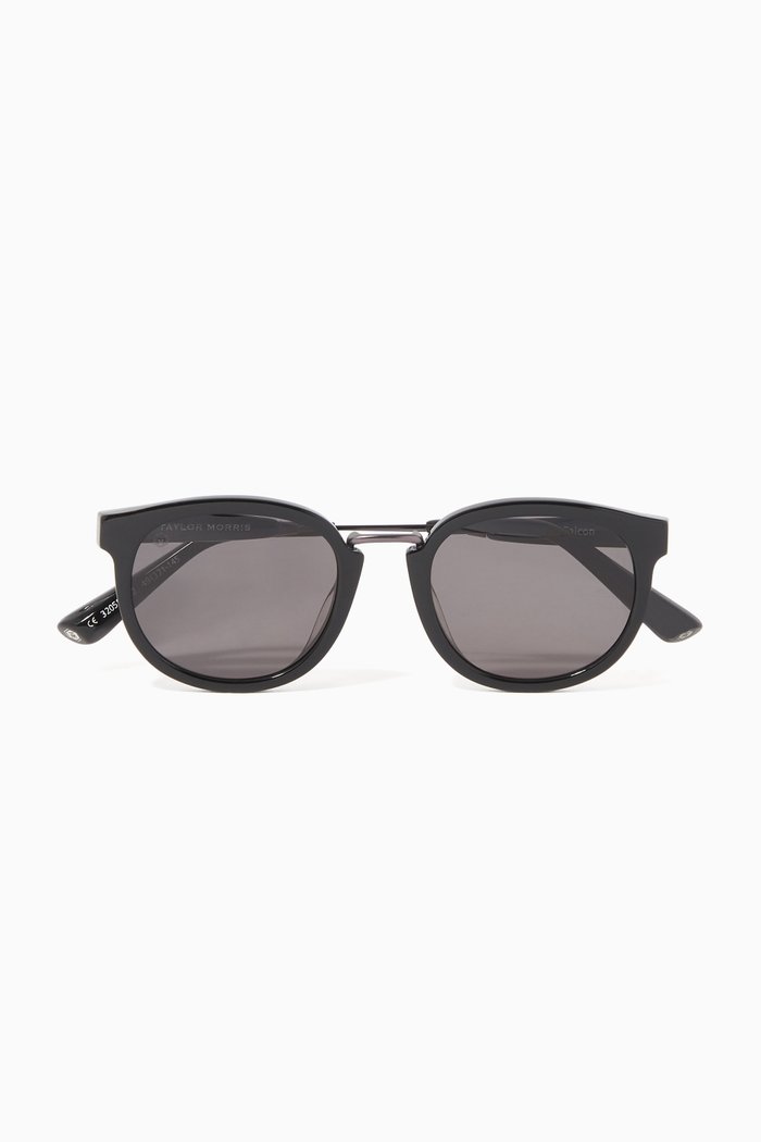 

Falcon Single Bridge Sunglasses, Black
