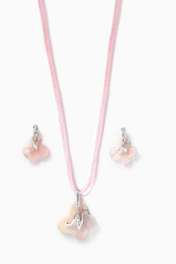 My Letter N Diamond Set, White