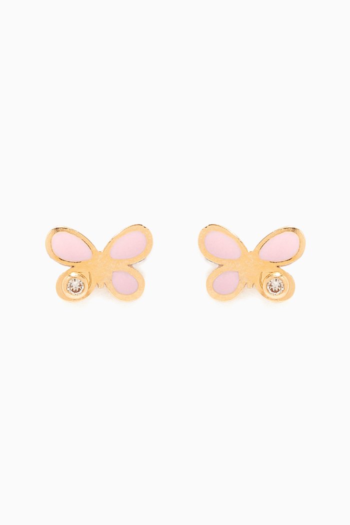 

Butterfly Diamond Stud Earrings, Gold