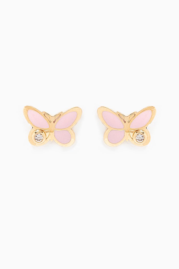 

Butterfly Diamond Stud Earrings, Gold