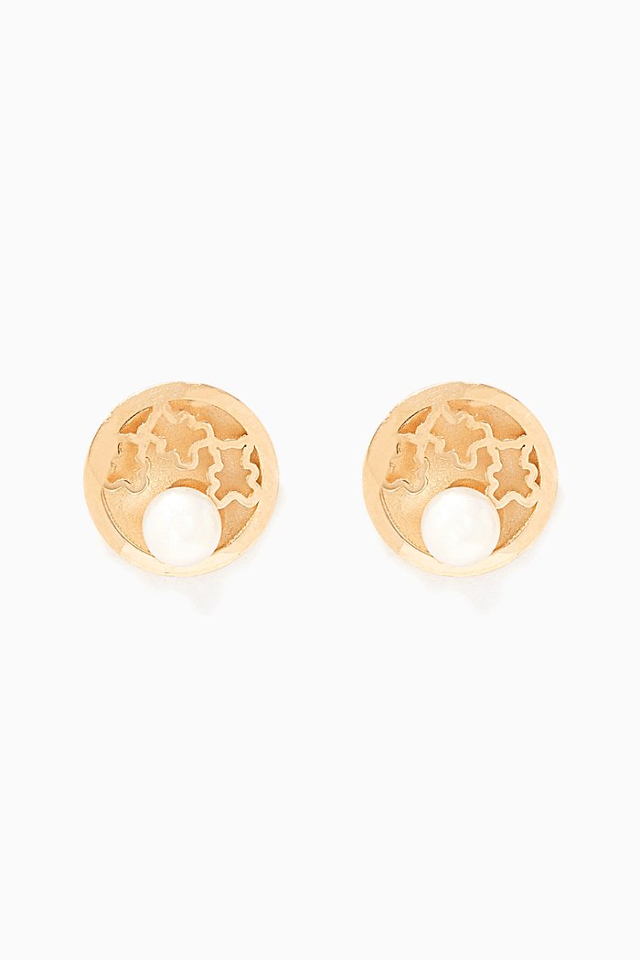 

Pearl Stud Earrings, Gold