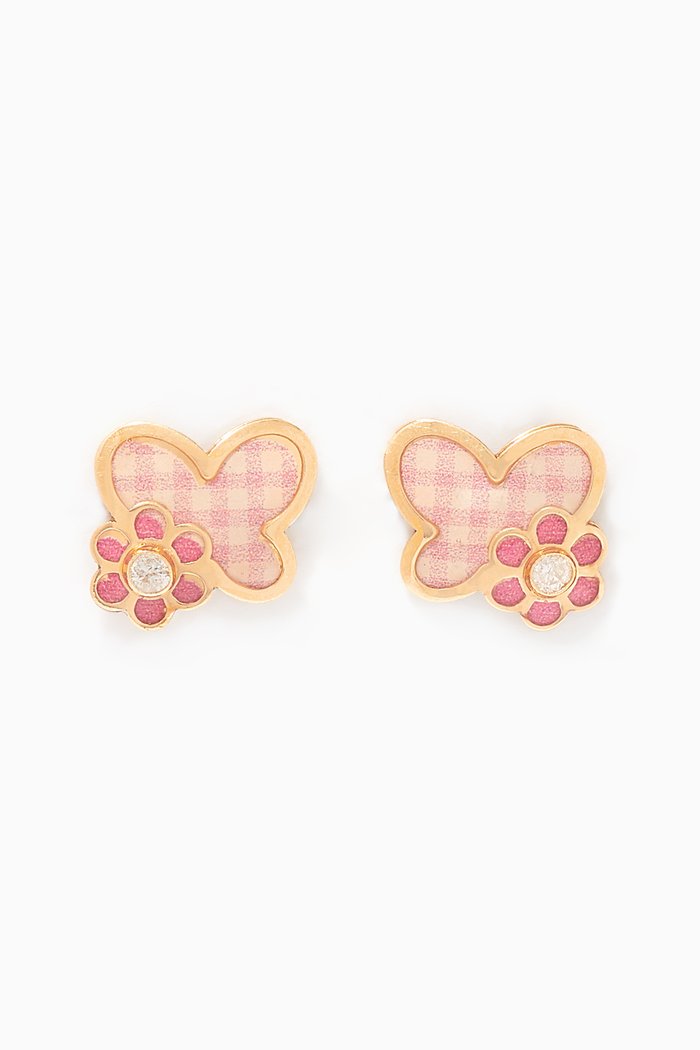 

Butterfly Diamond Stud Earrings, Gold