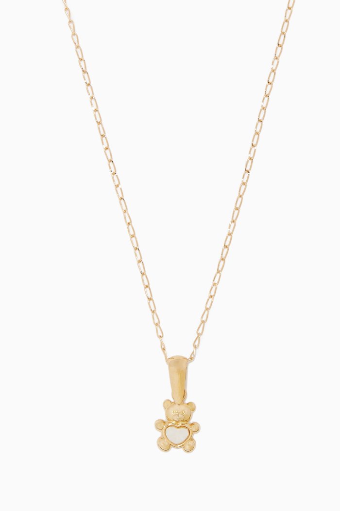 

Bear Heart Pendant Necklace, Gold
