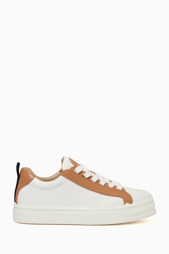 

Lauren Sneakers in Linen & Leather, Neutral