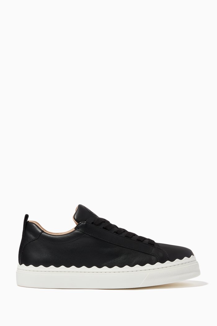 Lauren Sneakers in Leather, Black