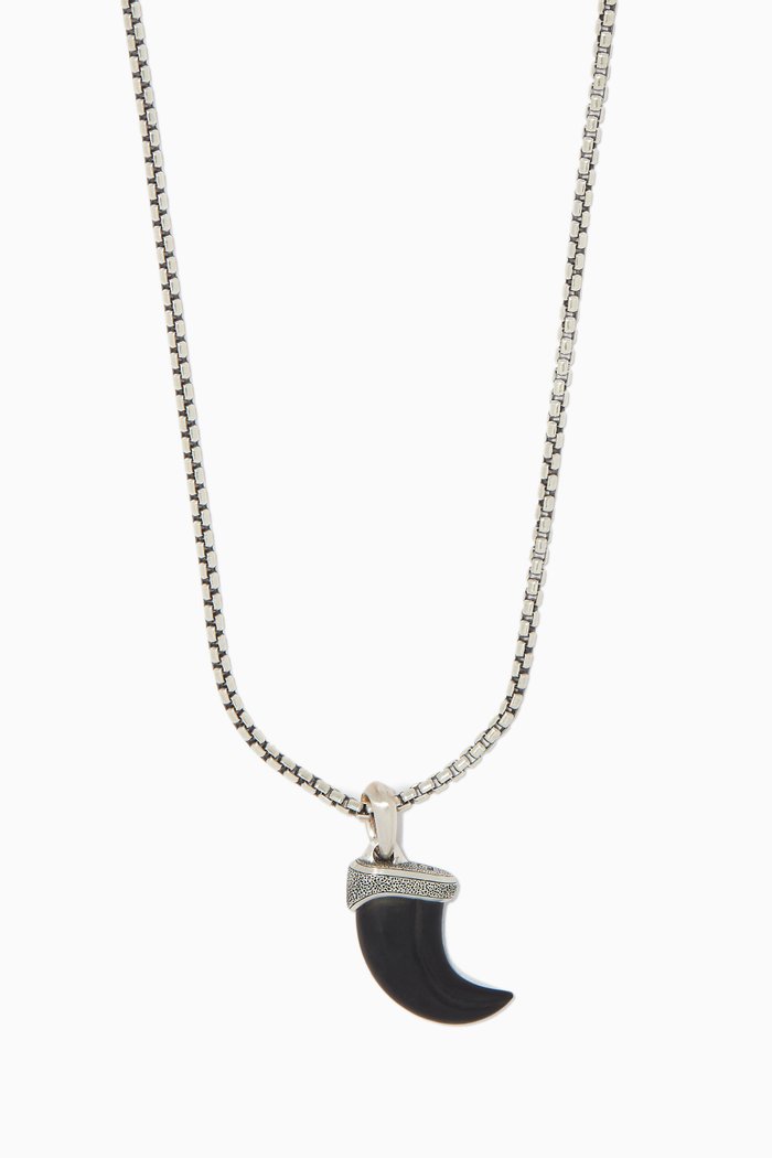 

Stone Claw Amulet Necklace, Black