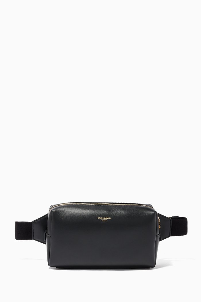 

Dauphine Leather Belt Bag, Black
