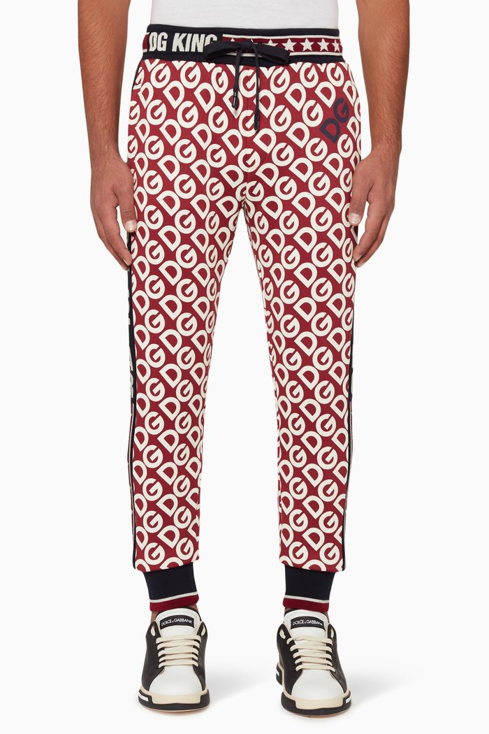

DG Print Jogger Pants, Red