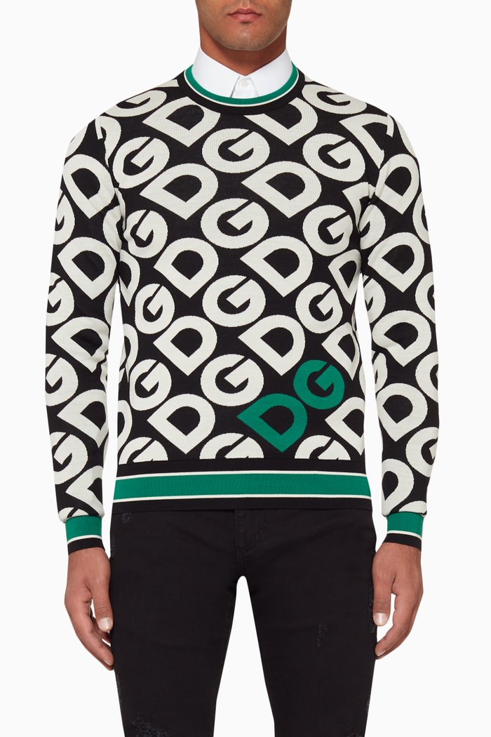 

All-Over DG Logo Sweater, Black
