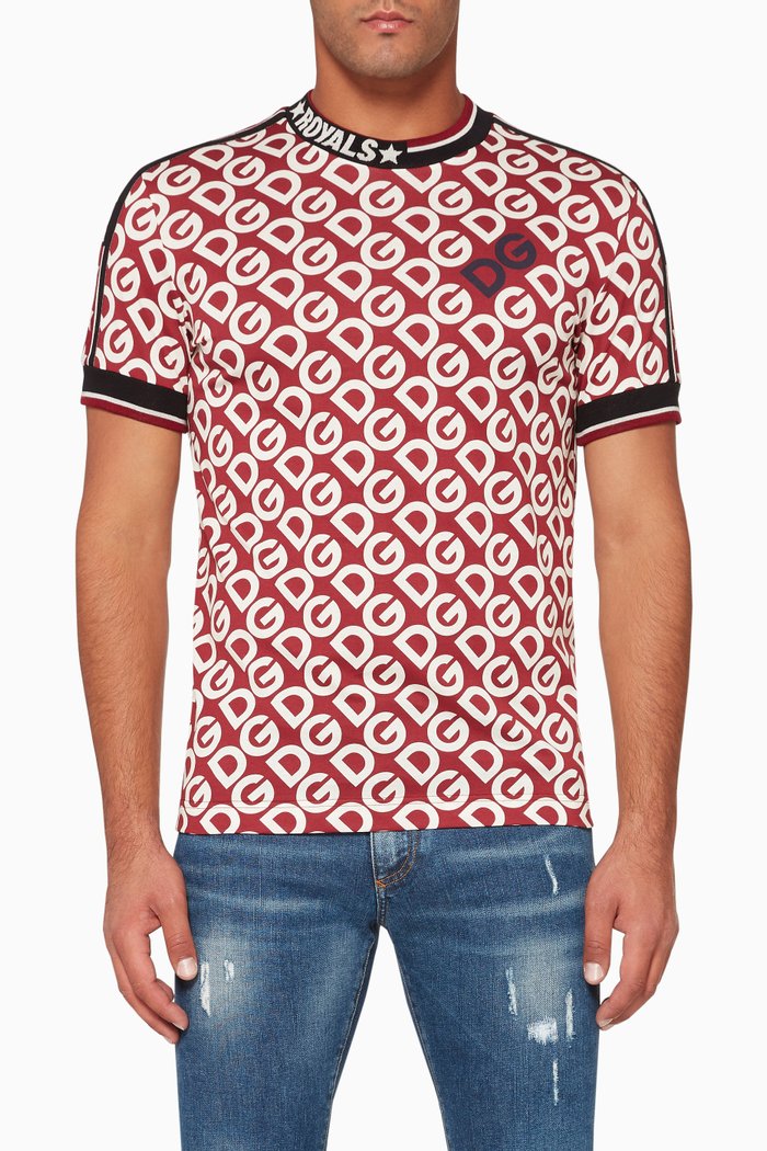 

Logo Print Cotton T-Shirt, Red