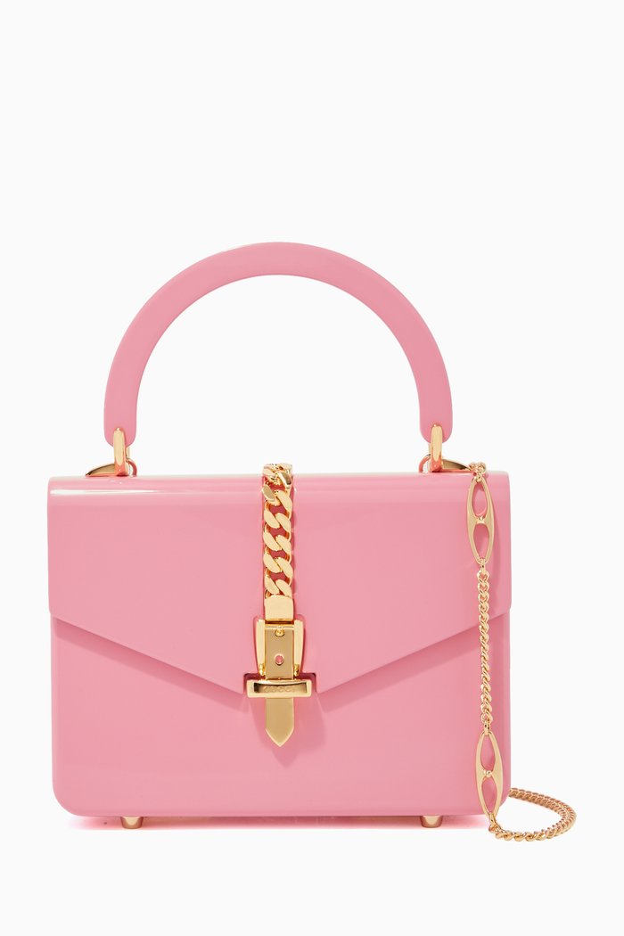 

Sylvie 1969 Plexiglas Top Handle Bag, Pink