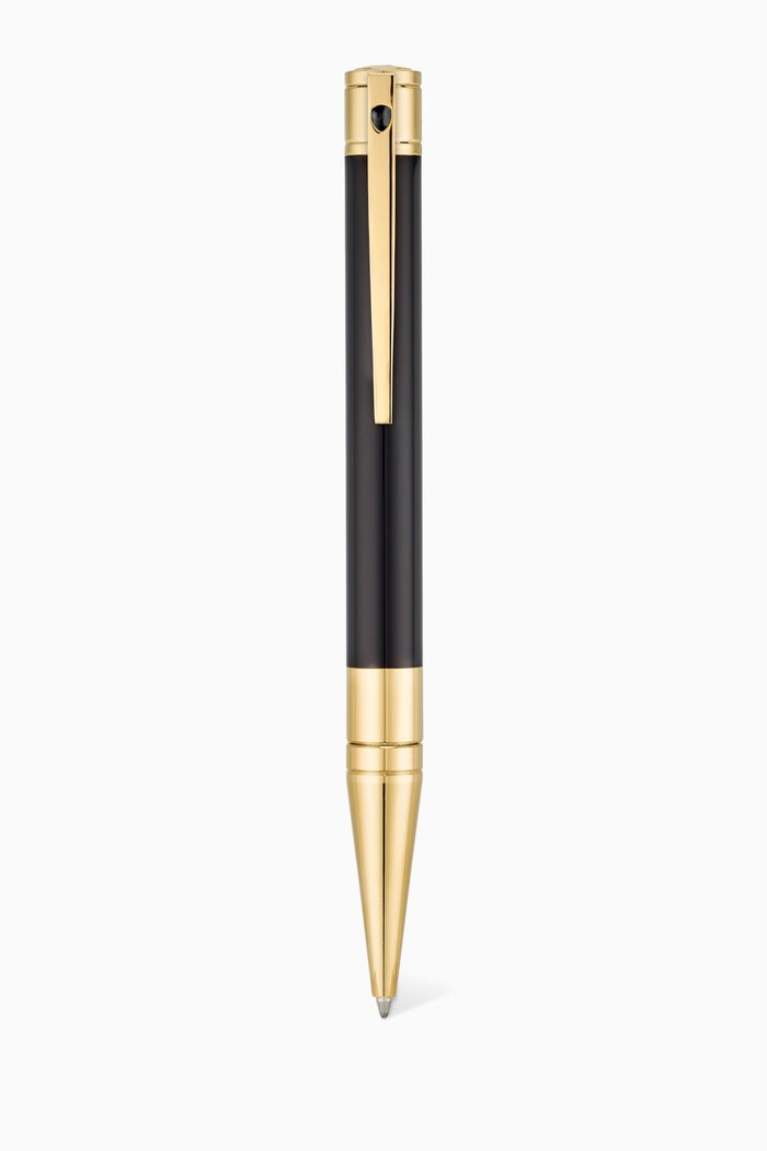 

D-Initial Gold-Tone Ballpoint Pen, Black