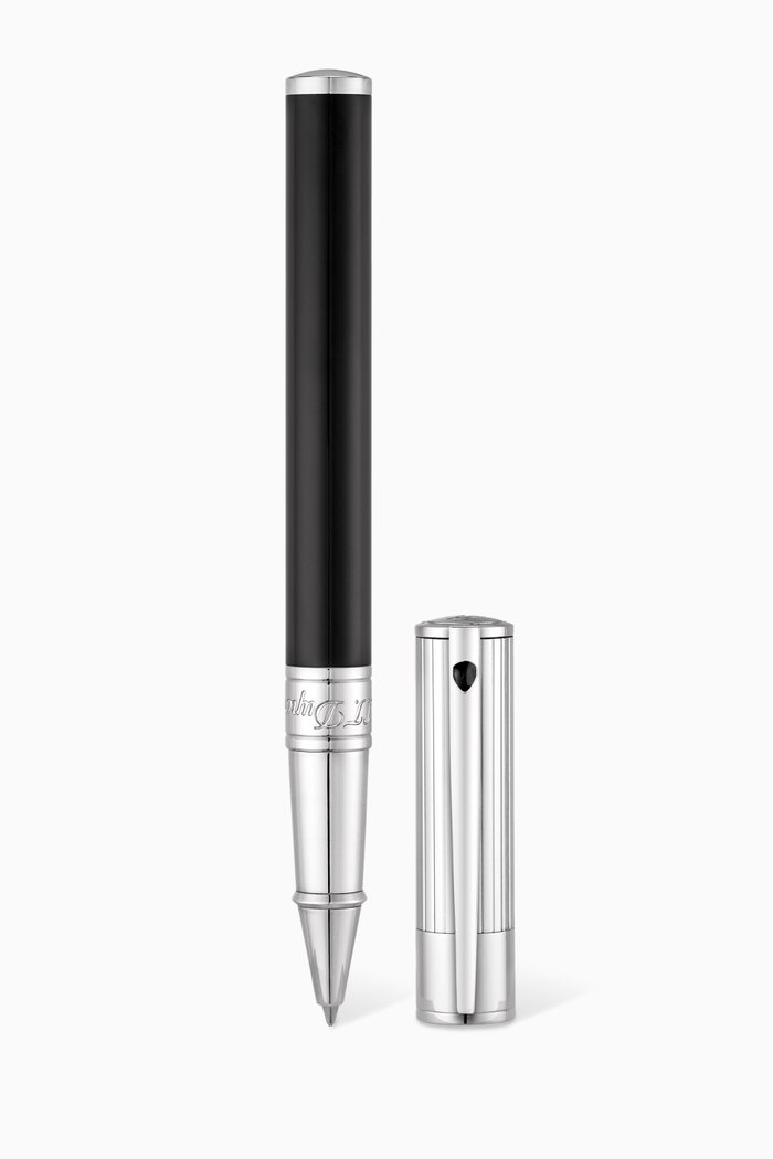 

D-Initial Goldsmith Chrome-Finish Rollerball Pen, Black