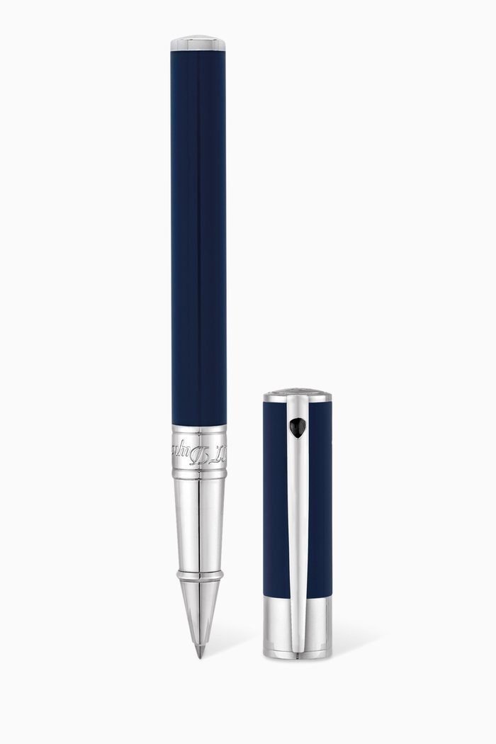 

D-Initial Chrome-Finish Rollerball Pen, Blue