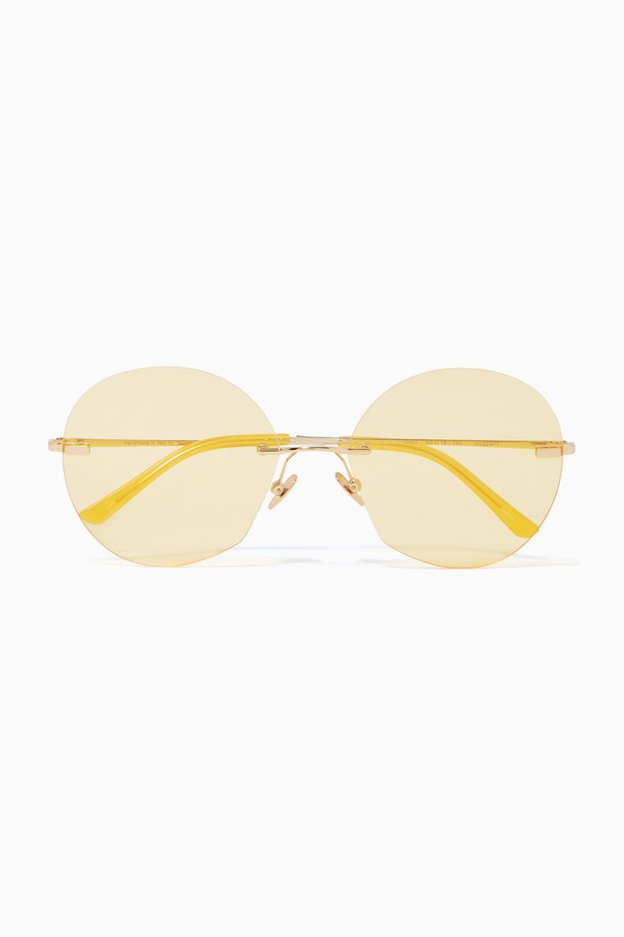 Dali Rimless Sunglasses, Yellow
