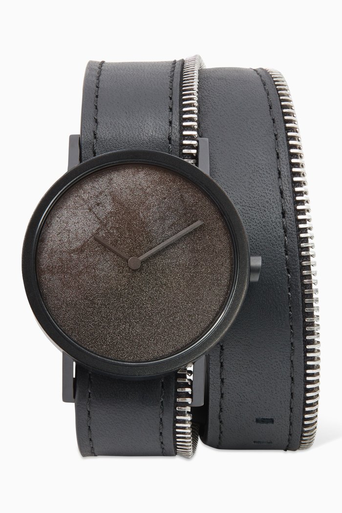 

Avant Diffuse Double Side Zip Watch, Black