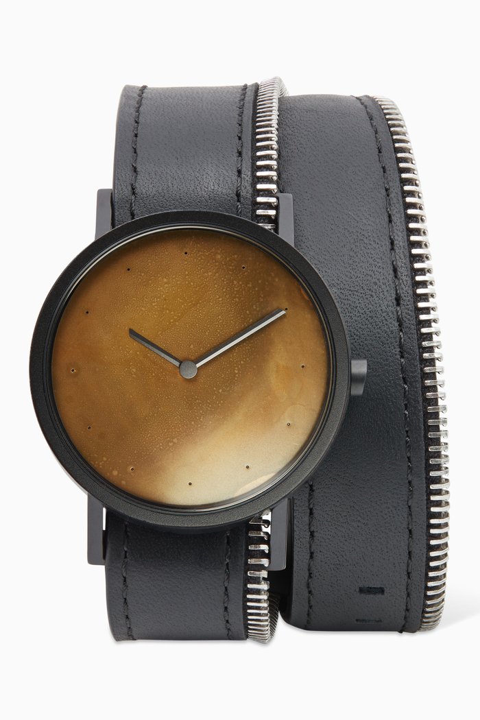 

Avant Exposed Double Side Zip Watch, Gold