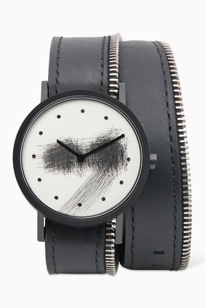 

Avant Silent Double Side Zip Watch, Black
