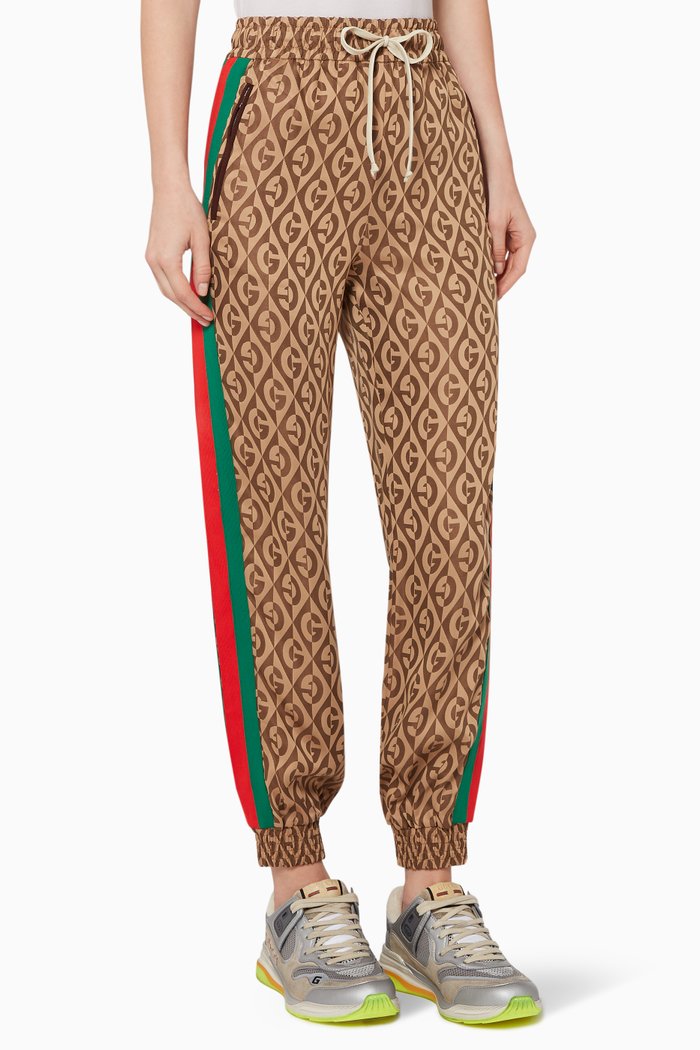 

GG Rhombus Jogging Pants, Brown