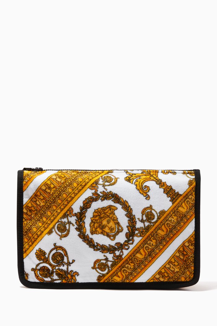 

I ♡ Baroque Large Pouch, White